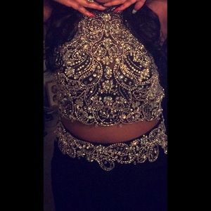 cute 2 piece prom dress